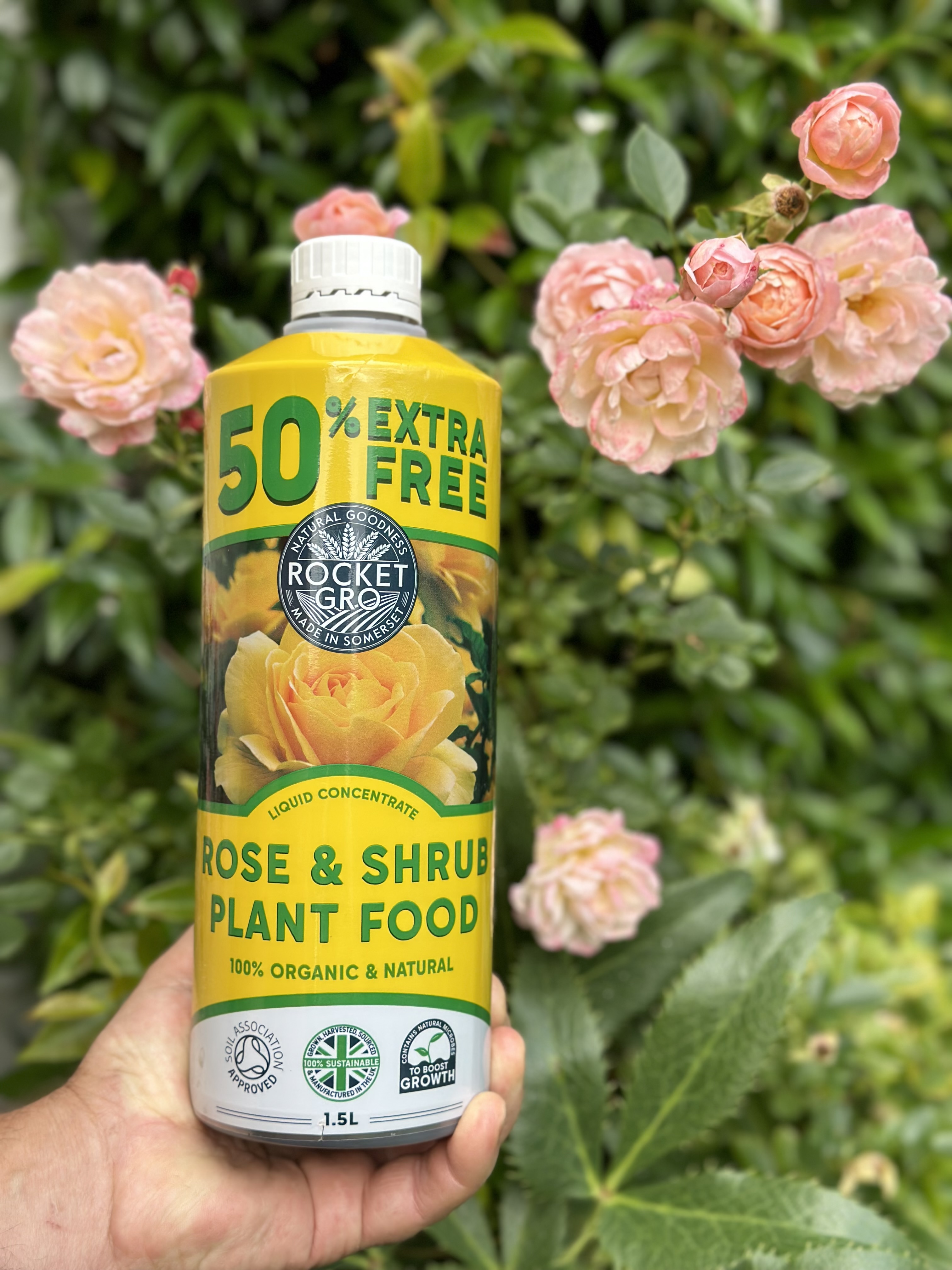 RocketGro Organic Rose Liq Feed 1L + 50%
